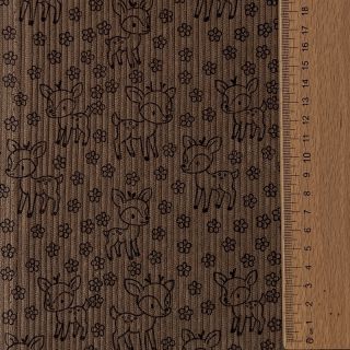 Žamet STRETCH Little deer taupe