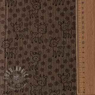 Žamet STRETCH Little deer taupe