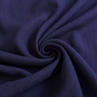 Viskoza z lanom WASHED navy