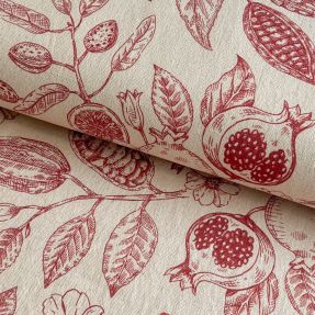 Dekorativno blago RUSTIC VINTAGE PRINT Granata groseille