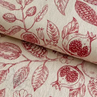 Dekorativno blago RUSTIC VINTAGE PRINT Granata groseille