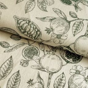 Dekorativno blago RUSTIC VINTAGE PRINT Granata kaki