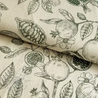 Dekorativno blago RUSTIC VINTAGE PRINT Granata kaki