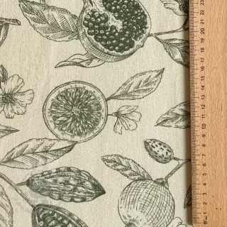 Dekorativno blago RUSTIC VINTAGE PRINT Granata kaki