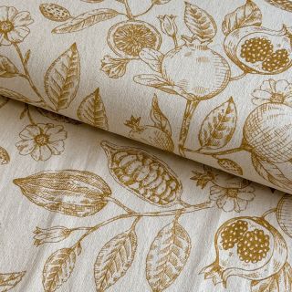 Dekorativno blago RUSTIC VINTAGE PRINT Granata peanut