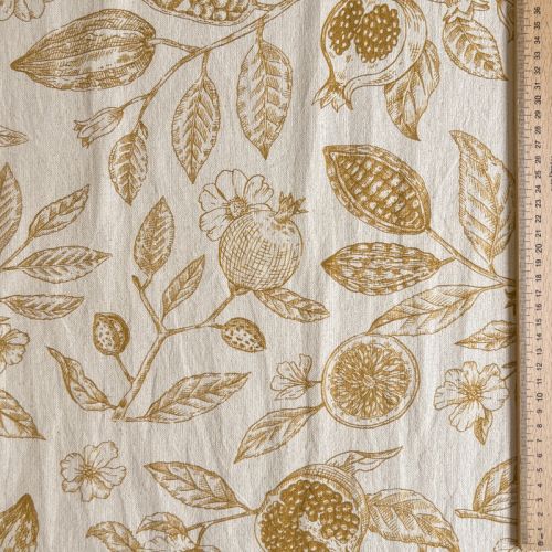 Dekorativno blago RUSTIC VINTAGE PRINT Granata peanut