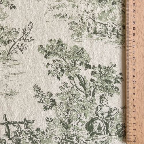 Dekorativno blago RUSTIC VINTAGE PRINT Gabrielle kaki