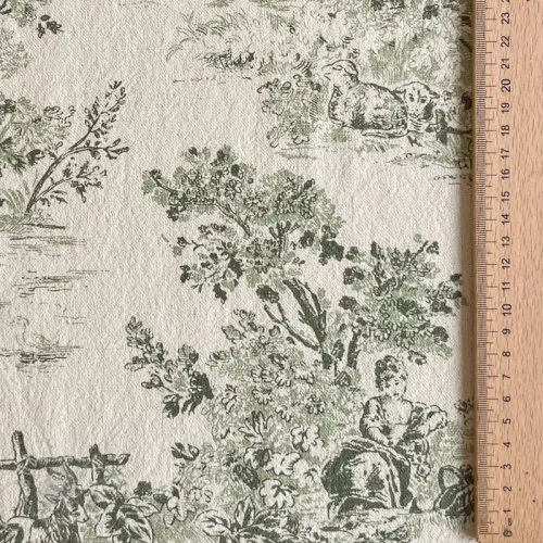 Dekorativno blago RUSTIC VINTAGE PRINT Gabrielle kaki