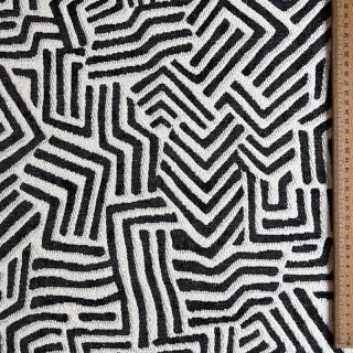 Dekorativno blago jacquard Mesopotamie allover graphite