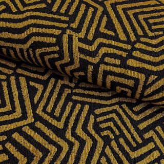 Dekorativno blago jacquard Mesopotamie noir jaune