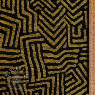 Dekorativno blago jacquard Mesopotamie noir jaune