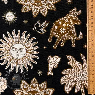 Dekorativno blago jacquard Pygmalion noir