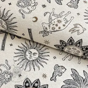 Dekorativno blago jacquard Pygmalion ecru noir