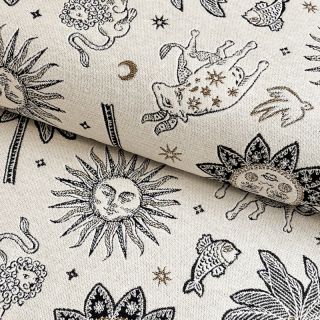 Dekorativno blago jacquard Pygmalion ecru noir