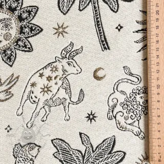 Dekorativno blago jacquard Pygmalion ecru noir