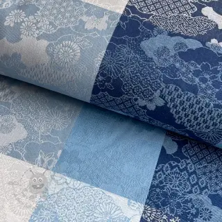 Dekorativno blago FRENCH TABLE CLOTH JACQUARD Niwa allover indigo