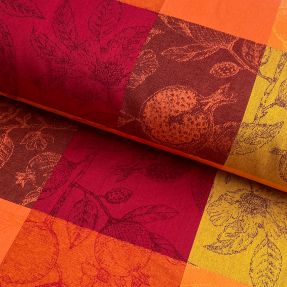 Dekorativno blago FRENCH TABLE CLOTH JACQUARD Cabosse allover harissa
