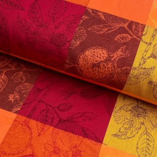 Dekorativno blago FRENCH TABLE CLOTH JACQUARD Cabosse allover harissa