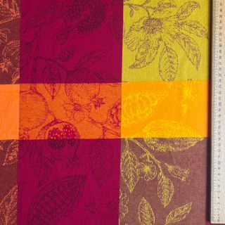 Dekorativno blago FRENCH TABLE CLOTH JACQUARD Cabosse allover harissa
