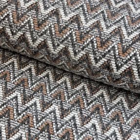 Pletenina jacquard Comfilia Zigzag wavy brown