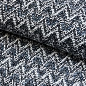 Pletenina jacquard Comfilia Zigzag wavy blue