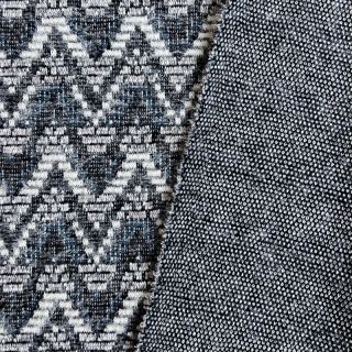 Pletenina jacquard Comfilia Zigzag wavy blue