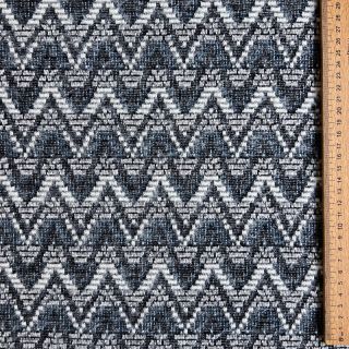 Pletenina jacquard Comfilia Zigzag wavy blue