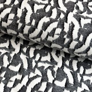 Pletenina jacquard Comfy Collage shapes grey
