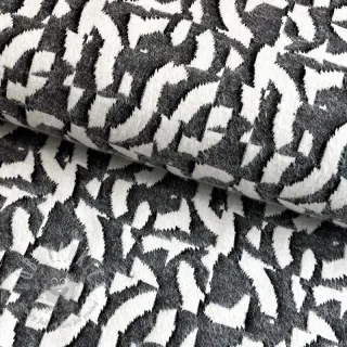 Pletenina jacquard Comfy Collage shapes grey