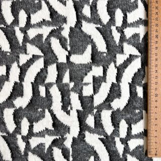 Pletenina jacquard Comfy Collage shapes grey