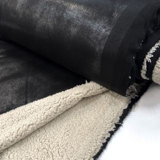 Plaščevina Vintage Glammy Teddy Lammy black