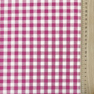 Bombažna tkanina Check fuchsia