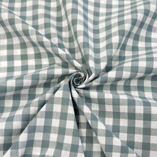 Bombažna tkanina Check teal