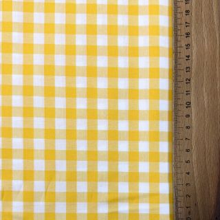 Bombažna tkanina Check yellow