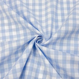 Bombažna tkanina Check light blue