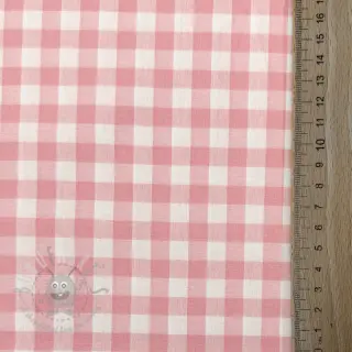Bombažna tkanina Check rosa