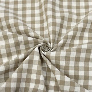 Bombažna tkanina Check sand