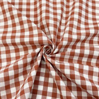 Bombažna tkanina Check terra