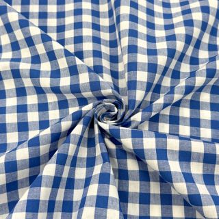 Bombažna tkanina Check sky