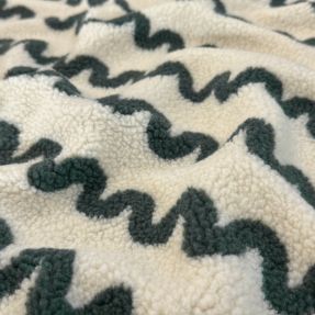 Plaščevina TEDDY JACQUARD Waves army green