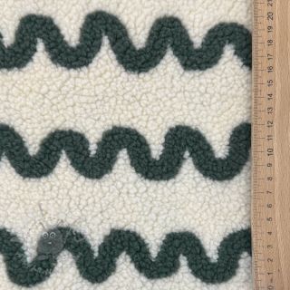 Plaščevina TEDDY JACQUARD Waves army green