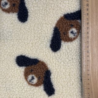 Plaščevina TEDDY JACQUARD Dogs brown