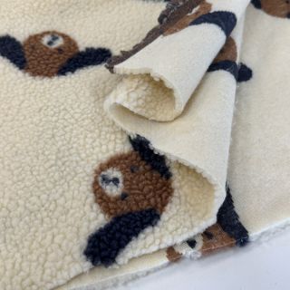 Plaščevina TEDDY JACQUARD Dogs brown
