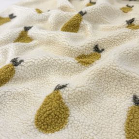 Plaščevina TEDDY JACQUARD Pears old lime