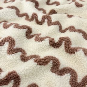 Plaščevina TEDDY JACQUARD Waves camel