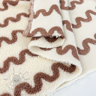 Plaščevina TEDDY JACQUARD Waves camel