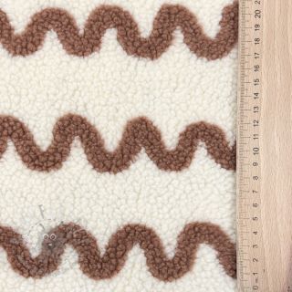 Plaščevina TEDDY JACQUARD Waves camel
