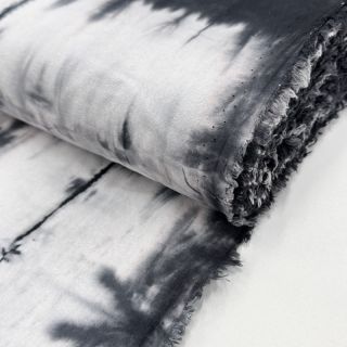 Bombažna tkanina HAND TIE DYE črna
