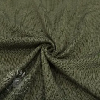 Pletenina BIG KNIT DOT camo green