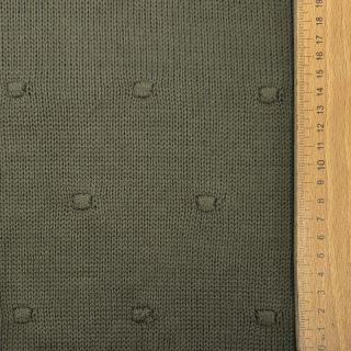 Pletenina BIG KNIT DOT camo green